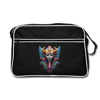 Balinese Budda Style God - Fantasy Art - Retro Bag - black/white - Front