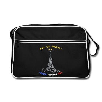 Allez les Français – French Football Era Style Vin - Sac Retro - noir/blanc - Devant