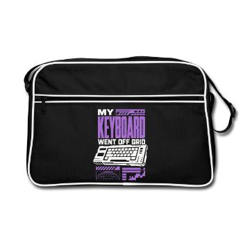 My Keyboard Went Off Grid – Gaming Tastatur - Retro Tasche - Schwarz/Weiß - Vorne