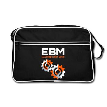 Electronic Body Music - EBM Industrial - Retro Tasche - Schwarz/Weiß - Vorne