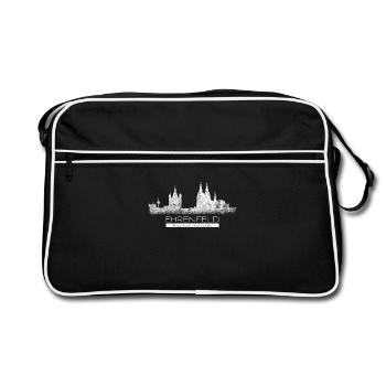 Ehrenfeld Ming Kölsches Veedel Heimat Köln Viertel - Retro Tasche - Schwarz/Weiß - Vorne
