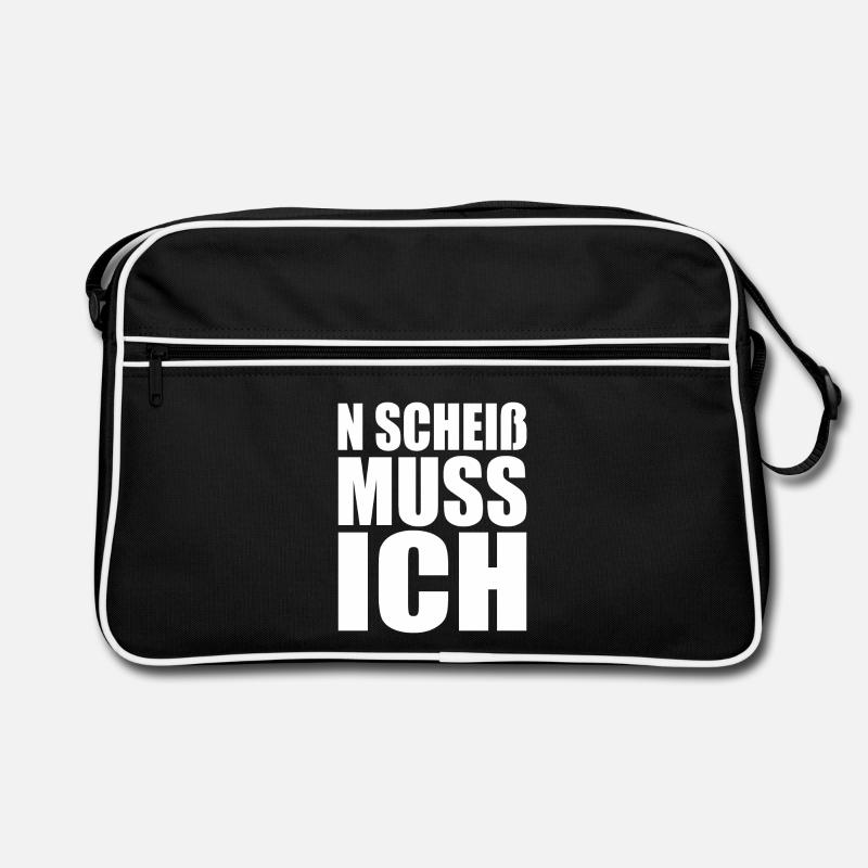 N Scheiß Muss Ich Gar Nichts Nö Einen Scheiss Egal Retro Tasche