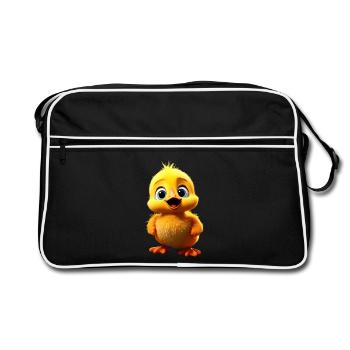 Canard Mignon Bébé Canard Poussin Canetons Canetons - Sac Retro - noir/blanc - Devant