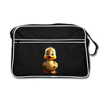 Canard Mignon Bébé Canard Poussin Canetons Canetons - Sac Retro - noir/blanc - Devant