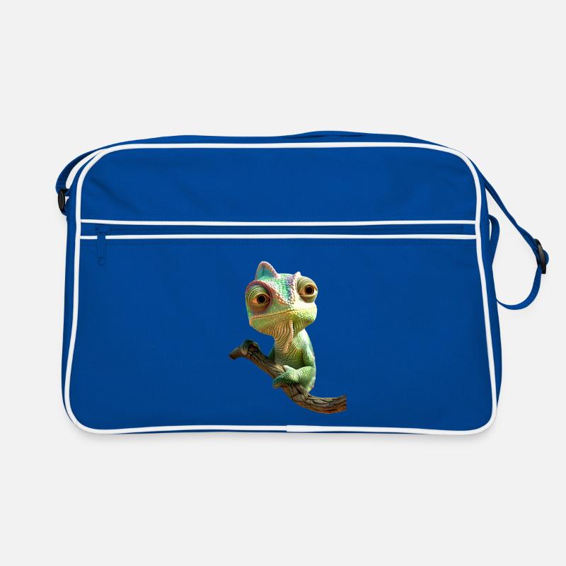 Chamäleon Echse Reptil Leguan Eidechse Chamäleons Retro Tasche