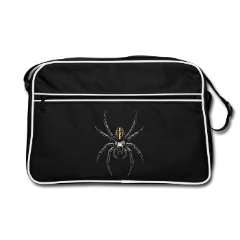 Araignée Tarentule Amour Arachnide Araignées - Sac Retro - noir/blanc - Devant