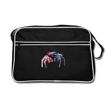 Araignée Tarentule Amour Arachnide Araignées - Sac Retro - noir/blanc - Devant