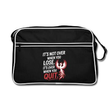 It's Not Over When You Lose Perseverance Motivation - Retro Bag - black/white - Front