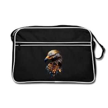 Vautour Oiseau de proie Vautour Vautour mignon Vautour - Sac Retro - noir/blanc - Devant