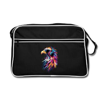 Vautour Oiseau de proie Vautour Vautour mignon Vautour - Sac Retro - noir/blanc - Devant