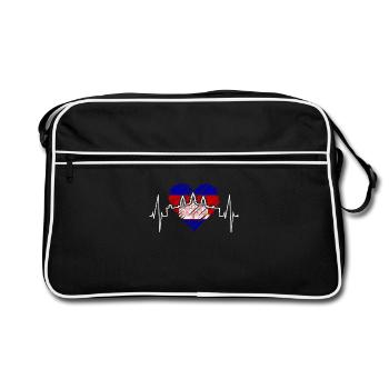 Cambodia Skyline Heartbeat Siem Raep Angkor Wat - Sac Retro - noir/blanc - Devant