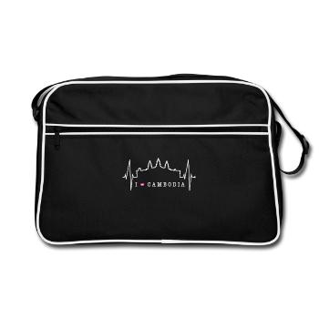 Cambodia Skyline Heartbeat Siem Raep Angkor Wat - Sac Retro - noir/blanc - Devant