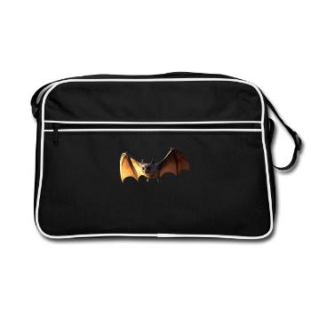 Chauve-souris renard volant vampire chauve-souris mignonne - Sac Retro - noir/blanc - Devant