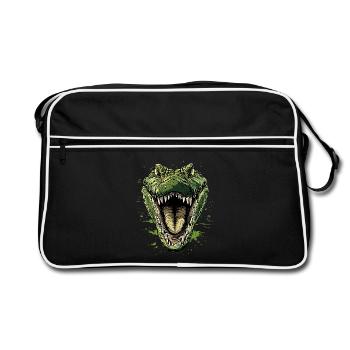 Crocodile Alligator Reptile Crocodile Love Crocodiles - Sac Retro - noir/blanc - Devant