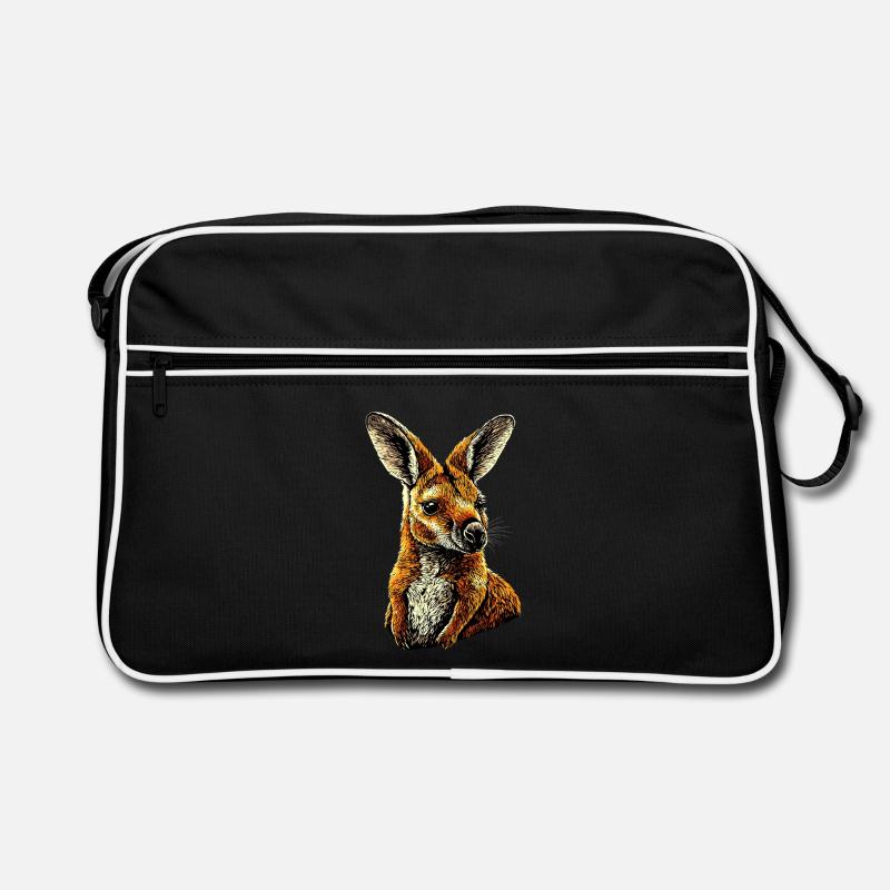 Wallaby Australie Outback Kangourou doux sauvage Sac Retro