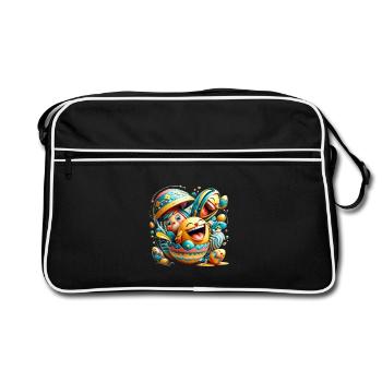 Easter graphic design in Mixed Dimensions style - Retro Bag - black/white - Front