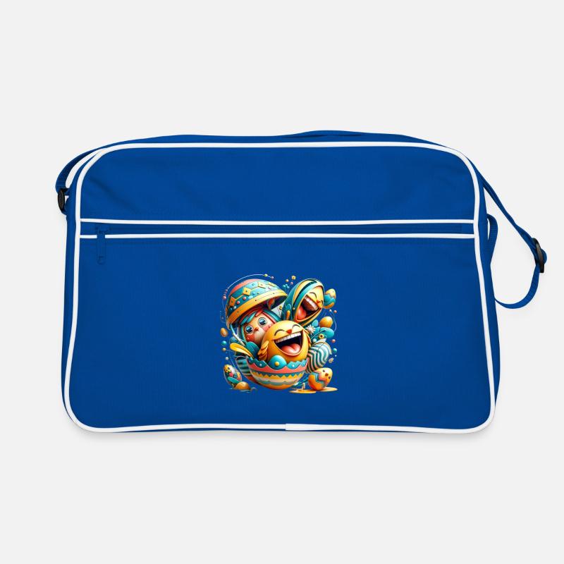 Conception graphique de Pâques dans le style Mixed Dimensions Sac Retro