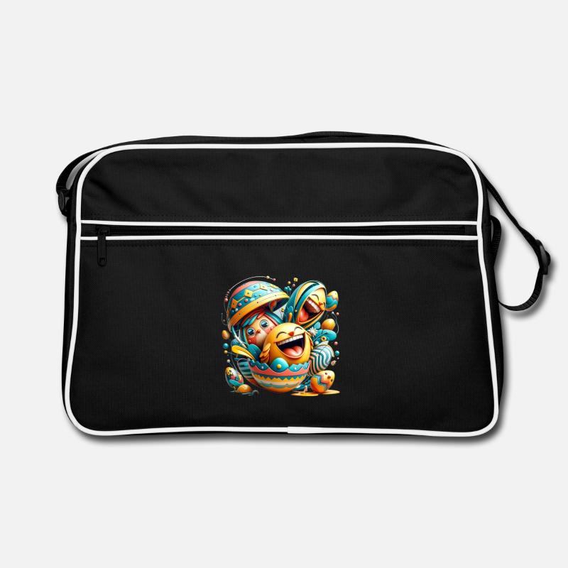 Conception graphique de Pâques dans le style Mixed Dimensions Sac Retro