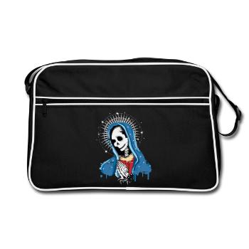 Virgin Mary prays - Retro Bag - black/white - Front