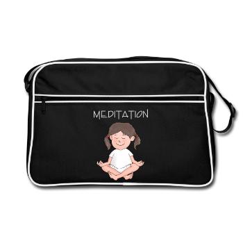 Serenity - calm - self-confidence - Retro Bag - black/white - Front