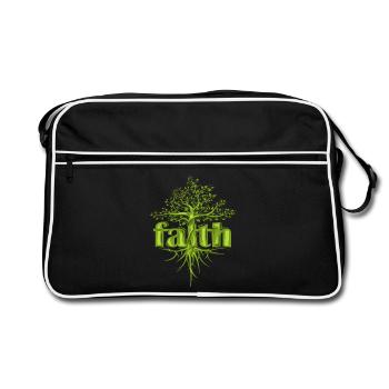 Foi Arbre Espoir Motivation Forêt Symbole icône - Sac Retro - noir/blanc - Devant