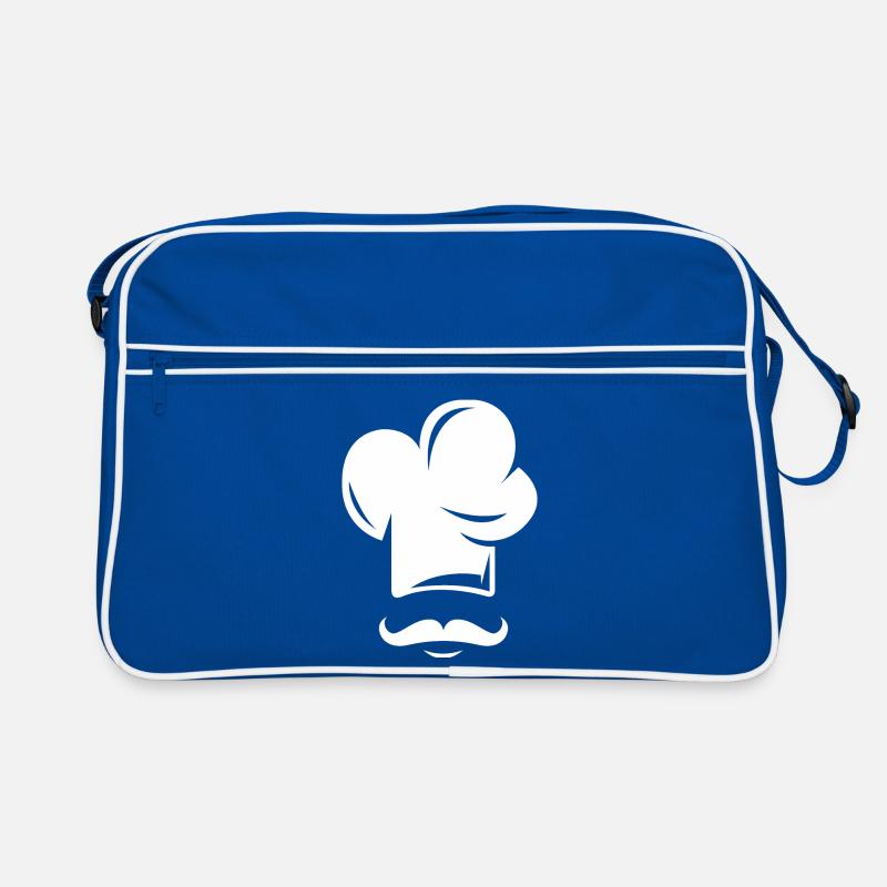 L’icône Chef Cook a un logo de barbe de bonnet Sac Retro