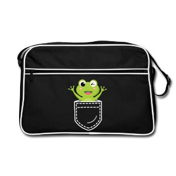 Grenouille grenouille - Sac Retro - noir/blanc - Devant