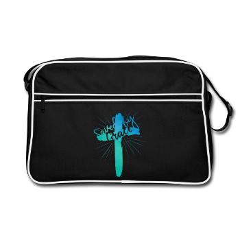 Saved by Grace - Retro Bag - black/white - Front