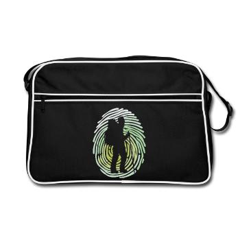 mountain hike, hiking, hiker, hike, trekking - Retro Bag - black/white - Front