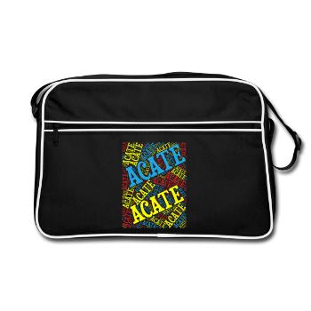Sicilia t-shirt t-shirt Acate word cloud - Retro Bag - black/white - Front