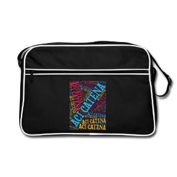 Sicilia t-shirt Aci Catena word cloud t-shirt - Retro Bag - black/white - Front