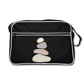 Art mural apaisant – Zen minimaliste - Sac Retro - noir/blanc - Devant