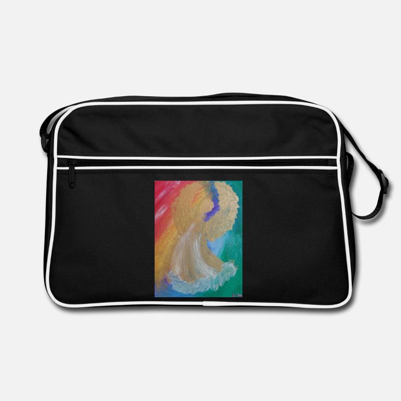 Regenbogenengel - Engel des Einklangs - Engelbild Retro Tasche