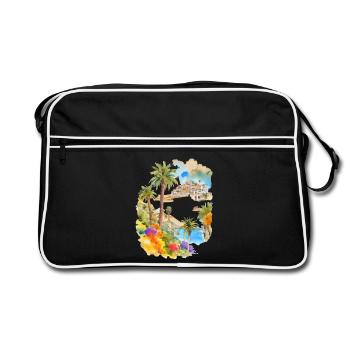 Vacances aux îles Canaries - Sac Retro - noir/blanc - Devant