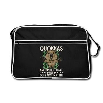 Les quokkas en sont la preuve - Sac Retro - noir/blanc - Devant