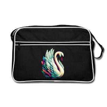 Swan - Retro Bag - black/white - Front