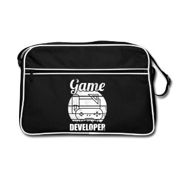 Développeur de jeux - Sac Retro - noir/blanc - Devant
