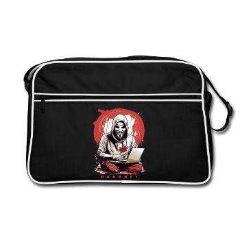 Anonymous Hacker - Retro Bag - black/white - Front