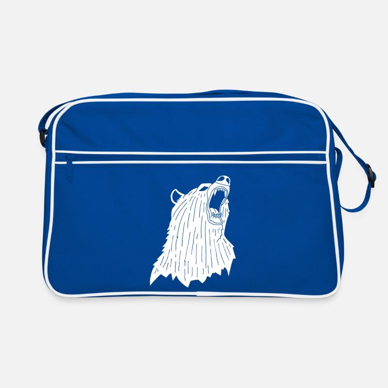 Wütender Eisbär Retro Tasche