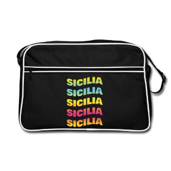 t-shirt Sicilia onda t-shirt gift idea - Retro Bag - black/white - Front