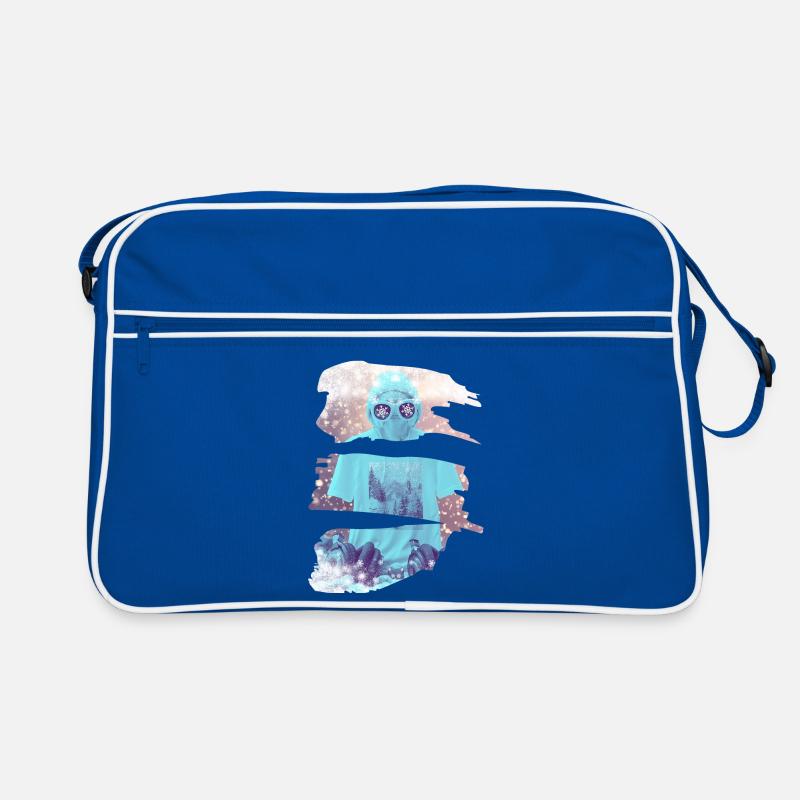 Es schneit Retro Tasche