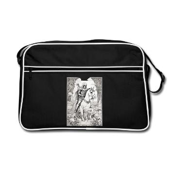 Death Rider Tarot Illustration - Retro Bag - black/white - Front