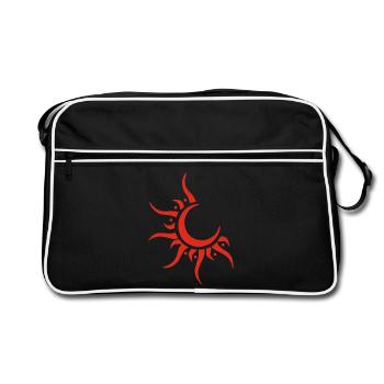 Red Sun and Moon - Retro Bag - black/white - Front