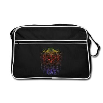 Masque aztèque - Sac Retro - noir/blanc - Devant