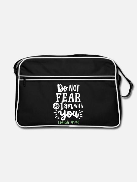 Christlicher Glaube Bibelvers - Retro Tasche - Schwarz/Weiß