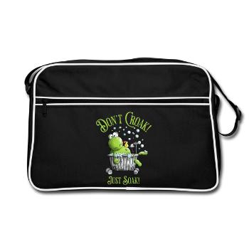 Don't Croak. Just Soak. Wellness Frog Bathtub - Retro Bag - black/white - Front