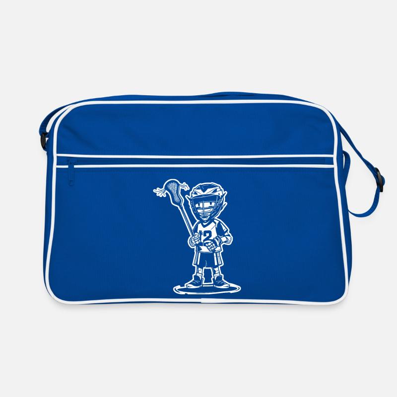 Lacrosse garçon style dessin animé Sac Retro