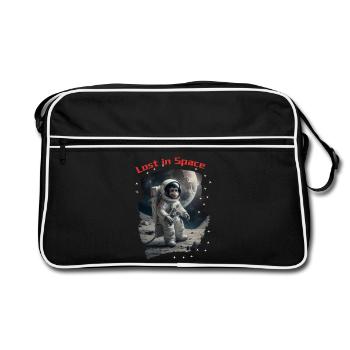 Lost in Space - Monkey as Astronaut - Retro Bag - black/white - Front