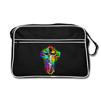 Croix de Jésus-Christ - Sac Retro - noir/blanc - Devant