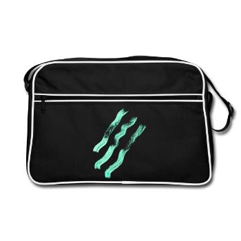 Lignes abstraites - minimalisme - Sac Retro - noir/blanc - Devant